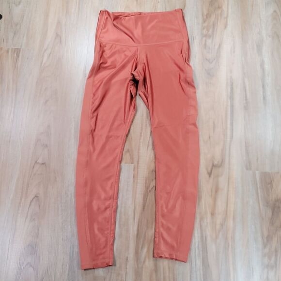 ☔️🔺️Reebok Core 10 Bronze Metallic High Waist Athletic Pants Small - Picture 4 of 10